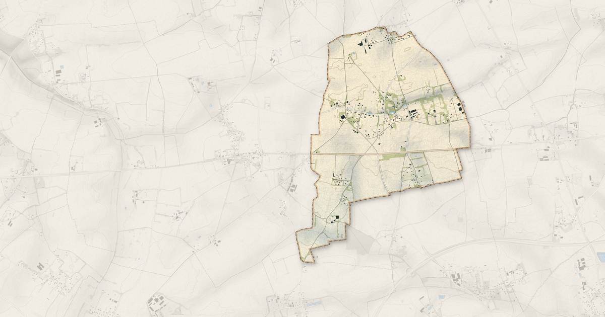 Portrait cartographique de Le Theil-Nolent : relief, eau, forêts, bâti et voies, calculés à partir des données de l'IGN