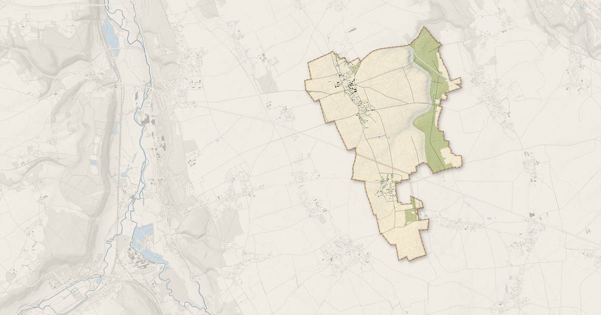 Portrait cartographique de Thibouville : relief, eau, forêts, bâti et voies, calculés à partir des données de l'IGN