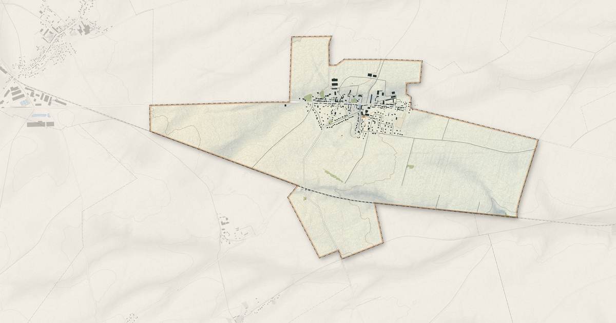 Portrait cartographique de Le Thil : relief, eau, forêts, bâti et voies, calculés à partir des données de l'IGN