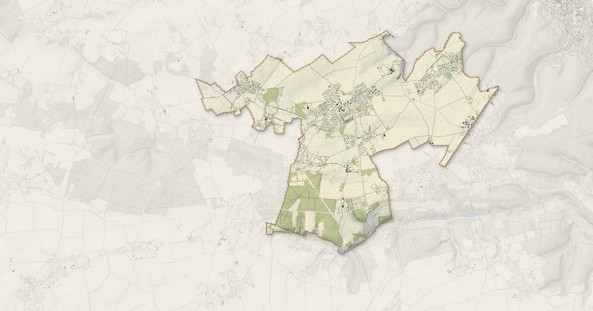 Portrait cartographique de Le Thuit de l'Oison : relief, eau, forêts, bâti et voies, calculés à partir des données de l'IGN