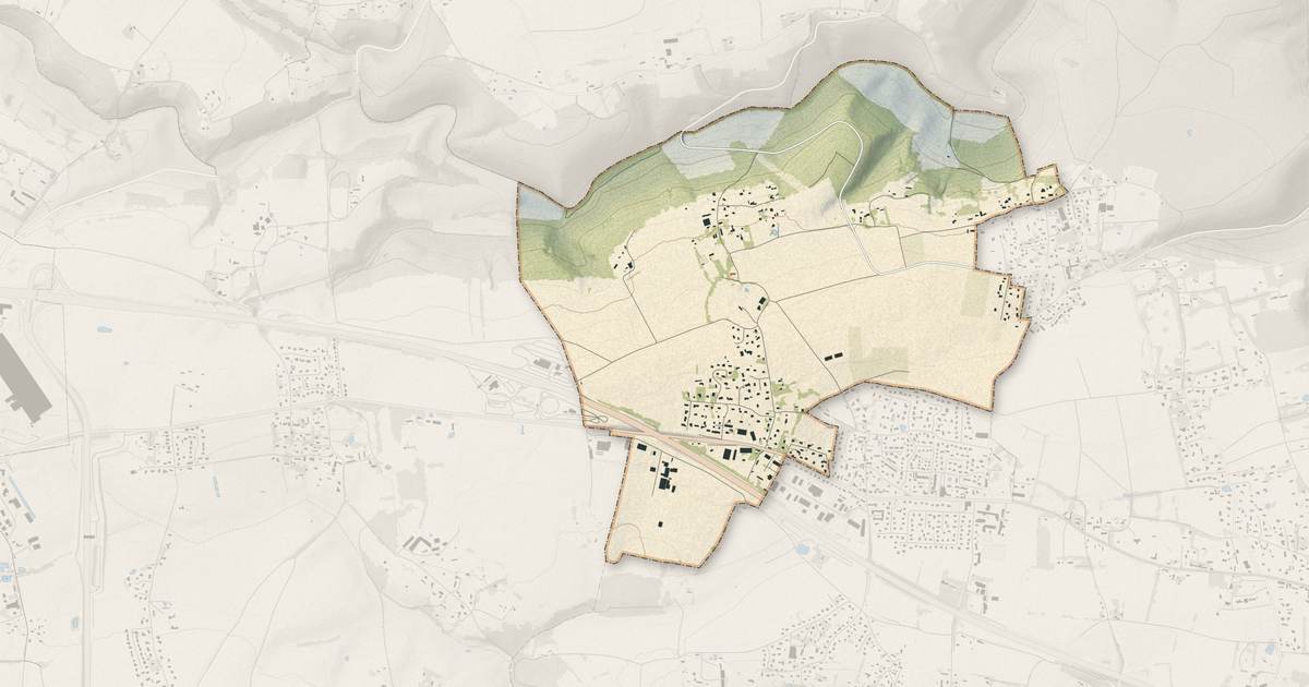 Portrait cartographique de La Trinité-de-Thouberville : relief, eau, forêts, bâti et voies, calculés à partir des données de l'IGN