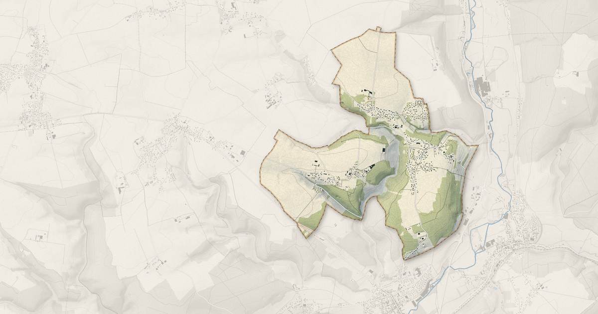 Portrait cartographique de Vandrimare : relief, eau, forêts, bâti et voies, calculés à partir des données de l'IGN