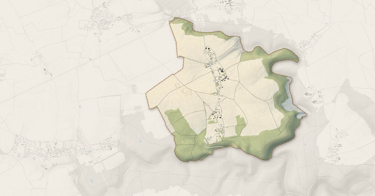 Portrait cartographique de Villettes : relief, eau, forêts, bâti et voies, calculés à partir des données de l'IGN