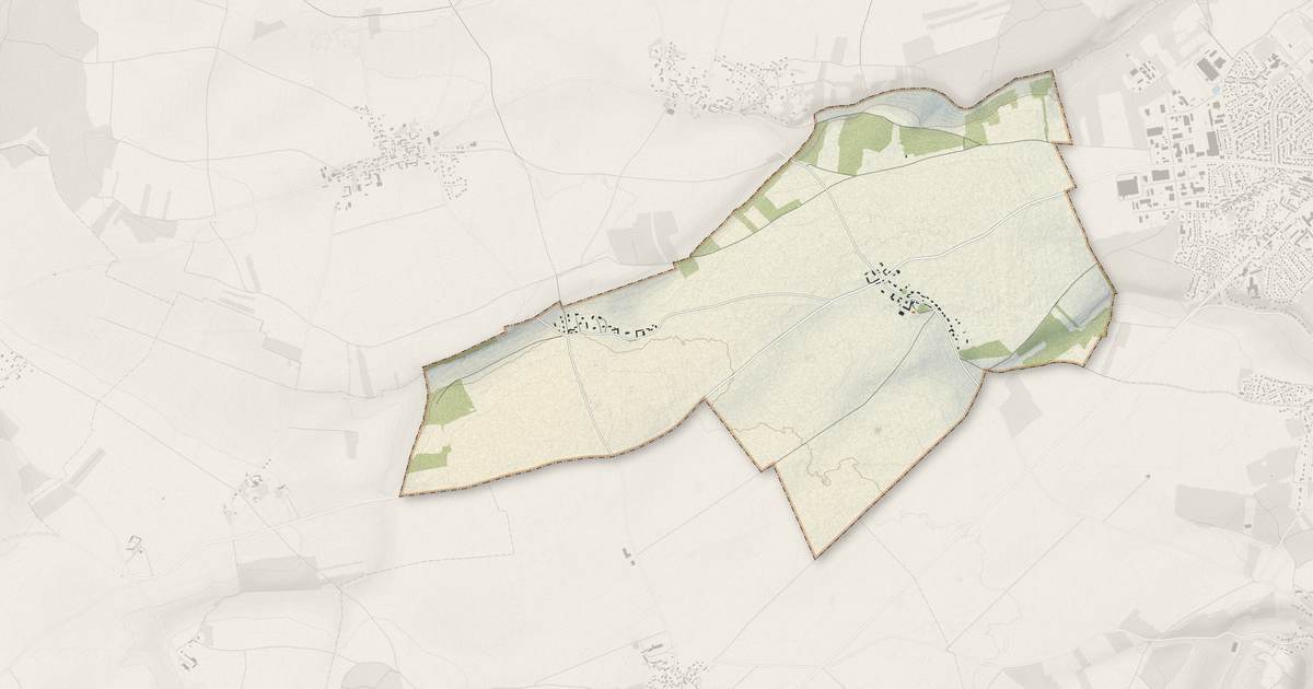 Portrait cartographique de Allainville : relief, eau, forêts, bâti et voies, calculés à partir des données de l'IGN