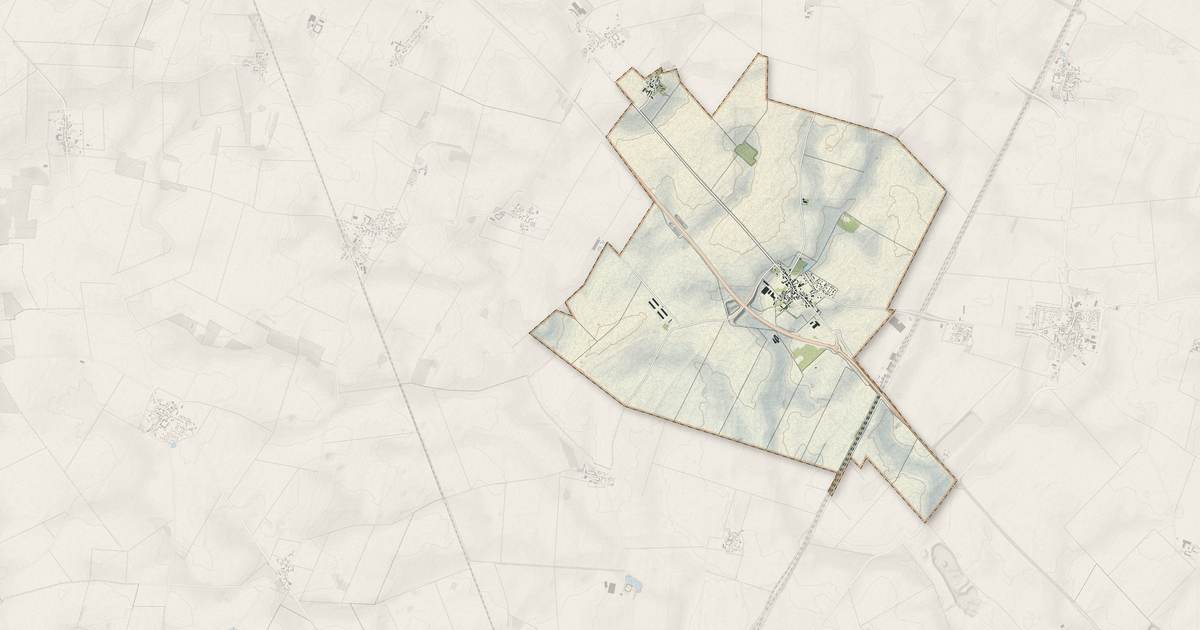 Portrait cartographique de Allonnes : relief, eau, forêts, bâti et voies, calculés à partir des données de l'IGN