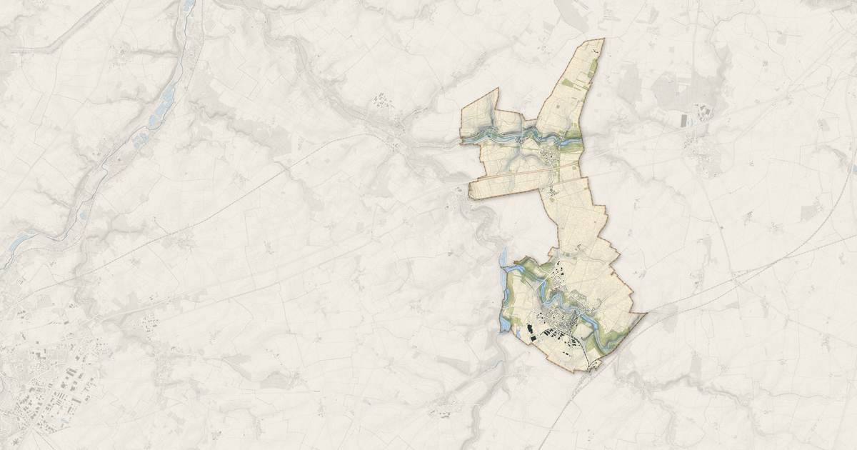 Portrait cartographique de Auneau-Bleury-Saint-Symphorien : relief, eau, forêts, bâti et voies, calculés à partir des données de l'IGN