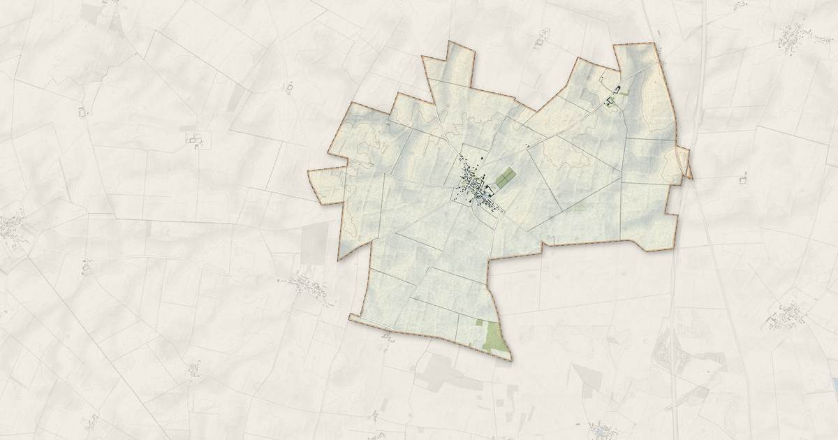 Portrait cartographique de Baigneaux : relief, eau, forêts, bâti et voies, calculés à partir des données de l'IGN