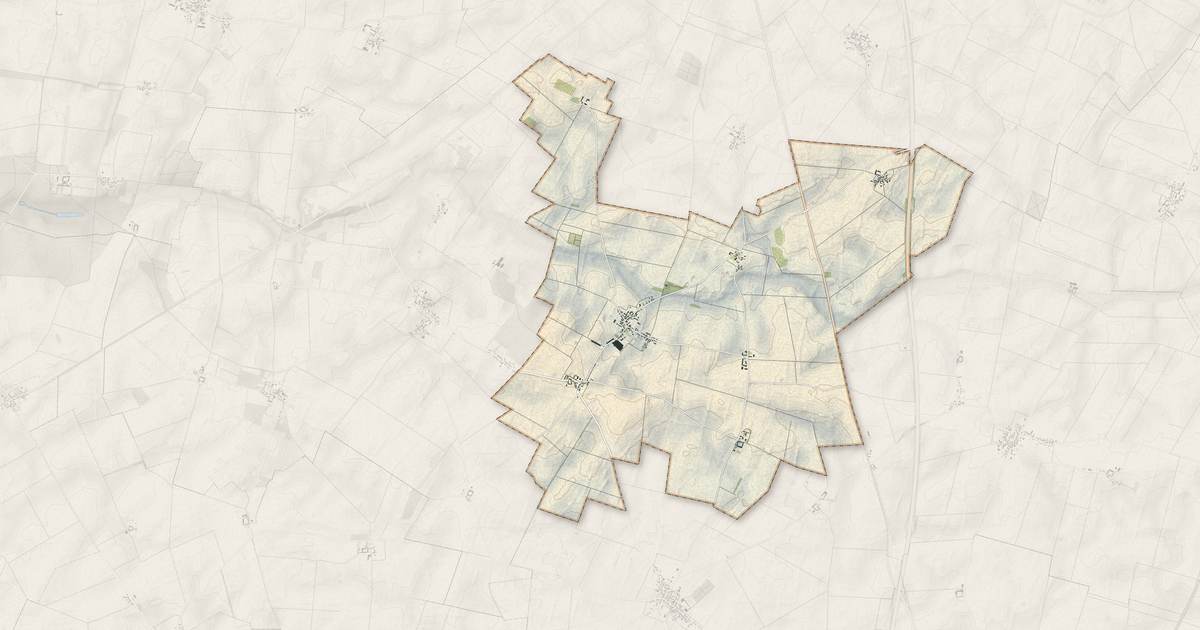Portrait cartographique de Bazoches-les-Hautes : relief, eau, forêts, bâti et voies, calculés à partir des données de l'IGN