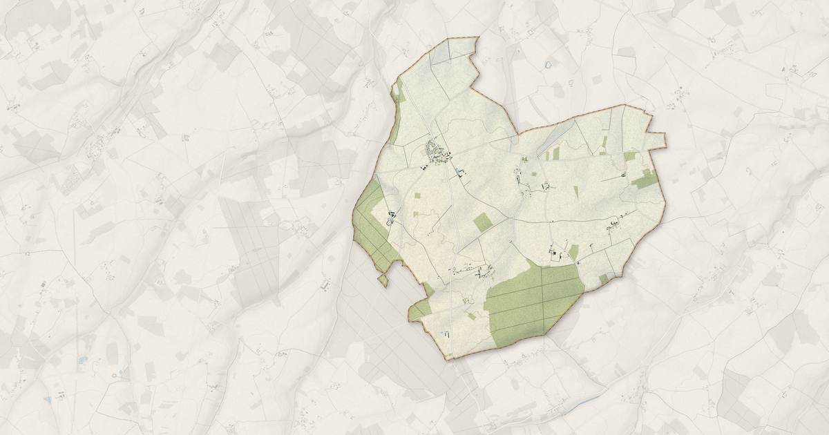 Portrait cartographique de Beauche : relief, eau, forêts, bâti et voies, calculés à partir des données de l'IGN