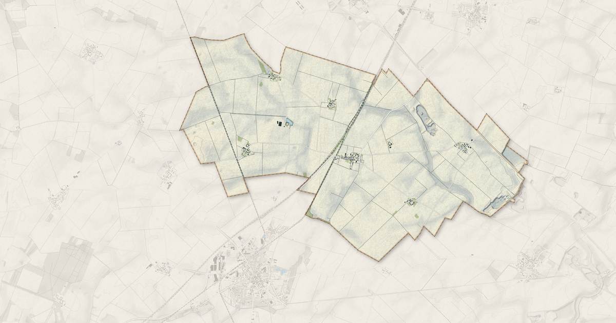 Portrait cartographique de Beauvilliers : relief, eau, forêts, bâti et voies, calculés à partir des données de l'IGN