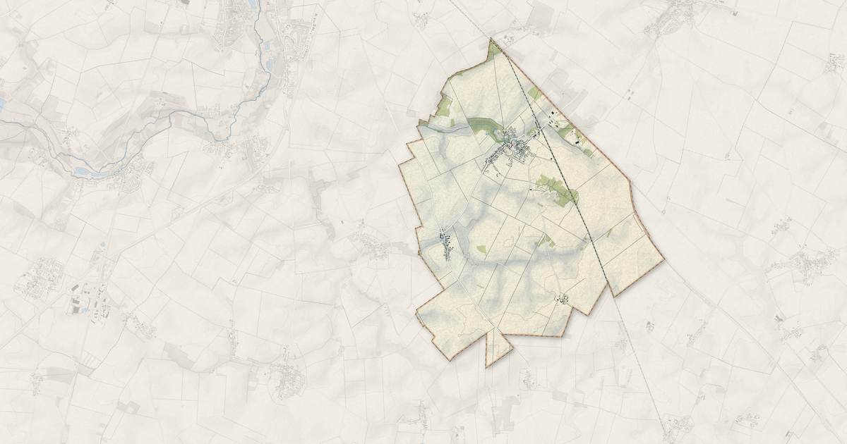 Portrait cartographique de Berchères-les-Pierres : relief, eau, forêts, bâti et voies, calculés à partir des données de l'IGN