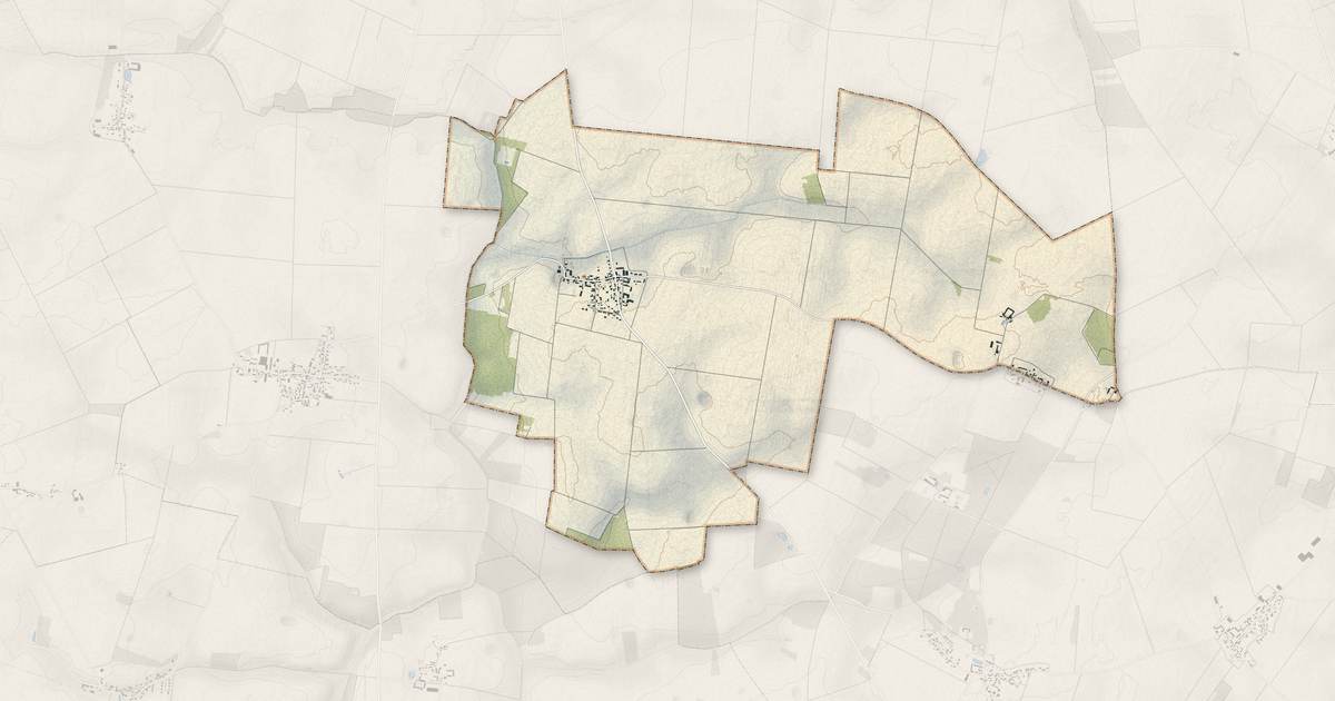Portrait cartographique de Boncé : relief, eau, forêts, bâti et voies, calculés à partir des données de l'IGN
