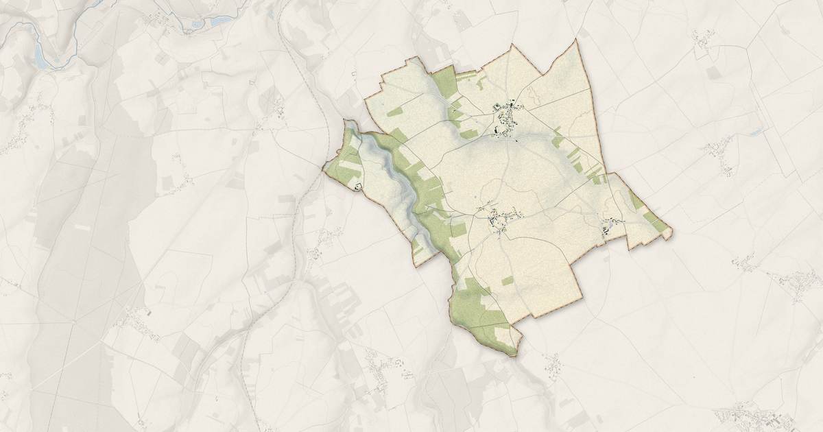Portrait cartographique de Le Boullay-les-Deux-Églises : relief, eau, forêts, bâti et voies, calculés à partir des données de l'IGN