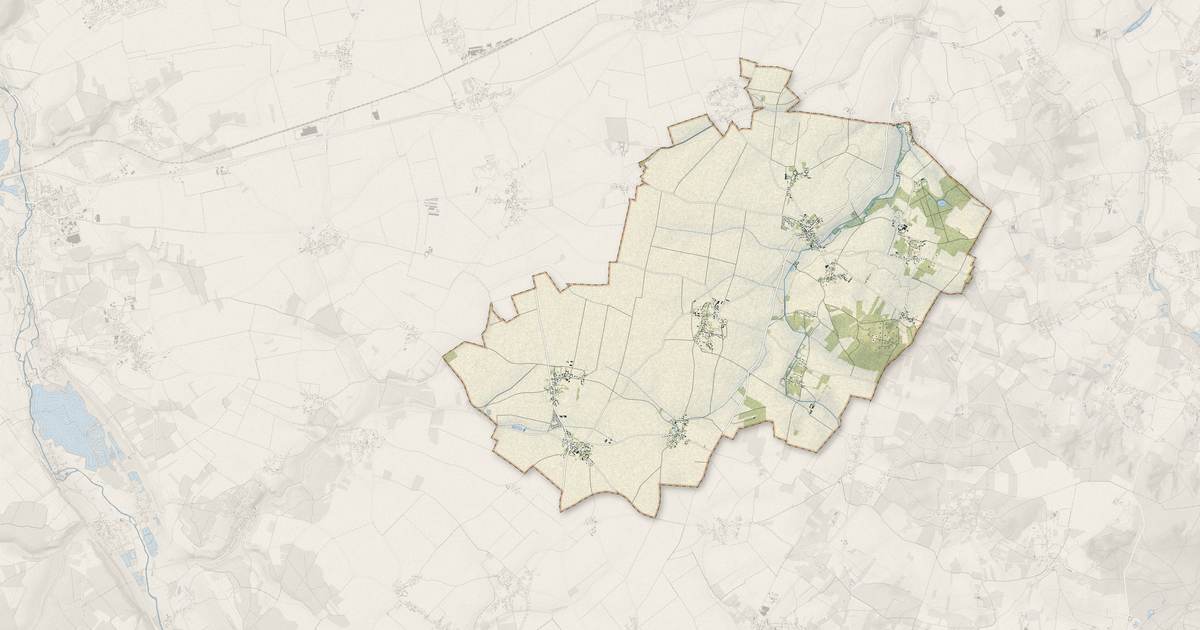 Portrait cartographique de Boutigny-Prouais : relief, eau, forêts, bâti et voies, calculés à partir des données de l'IGN