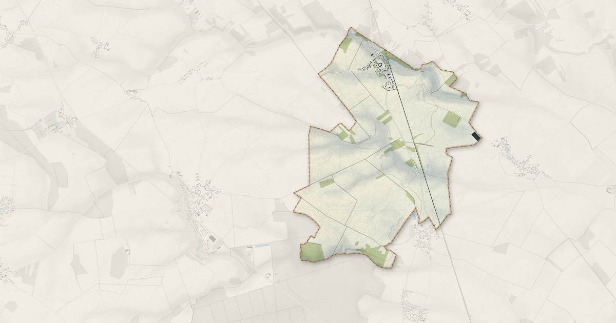 Portrait cartographique de Briconville : relief, eau, forêts, bâti et voies, calculés à partir des données de l'IGN
