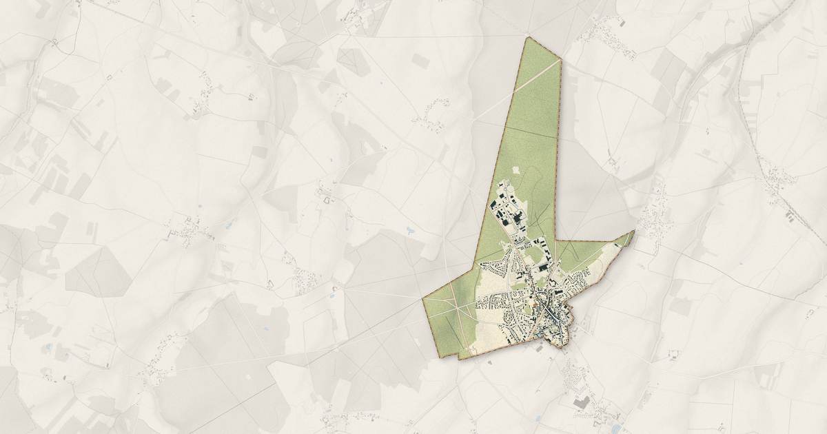 Portrait cartographique de Châteauneuf-en-Thymerais : relief, eau, forêts, bâti et voies, calculés à partir des données de l'IGN