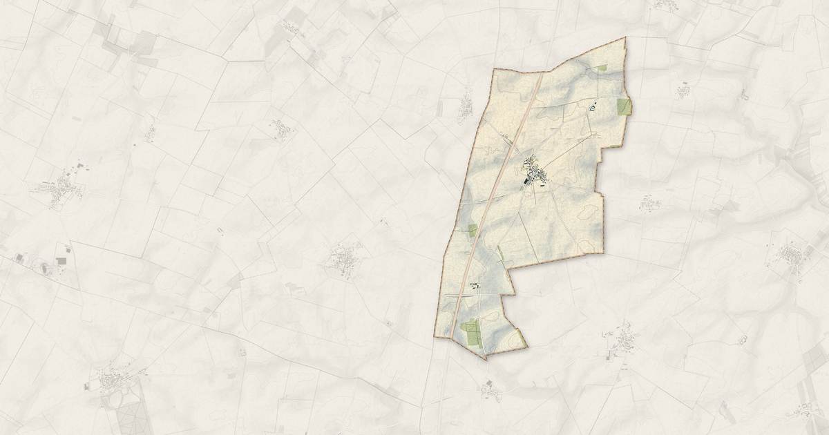 Portrait cartographique de Châtenay : relief, eau, forêts, bâti et voies, calculés à partir des données de l'IGN