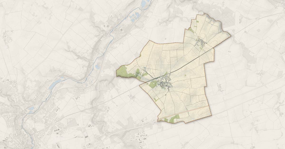 Portrait cartographique de Coltainville : relief, eau, forêts, bâti et voies, calculés à partir des données de l'IGN