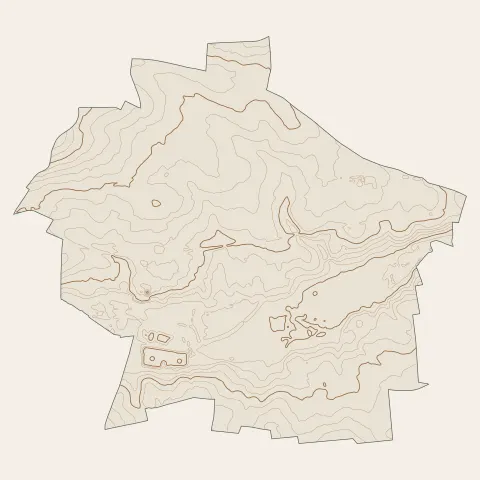Courville-sur-Eure : courbes de niveau
