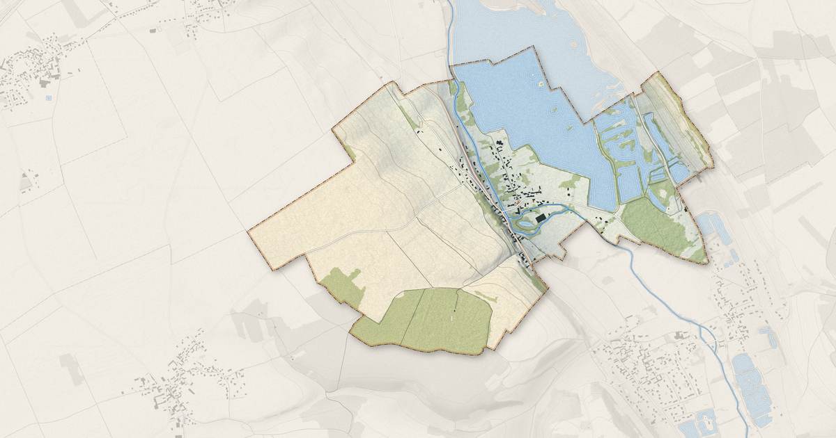 Portrait cartographique de Écluzelles : relief, eau, forêts, bâti et voies, calculés à partir des données de l'IGN
