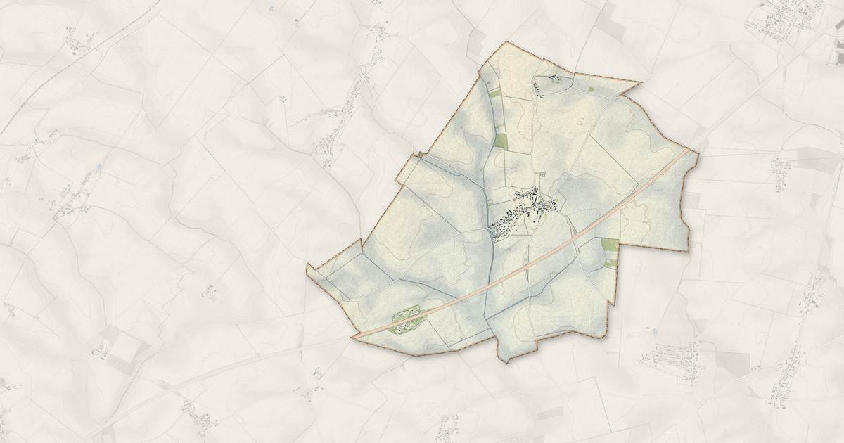 Portrait cartographique de Ermenonville-la-Grande : relief, eau, forêts, bâti et voies, calculés à partir des données de l'IGN