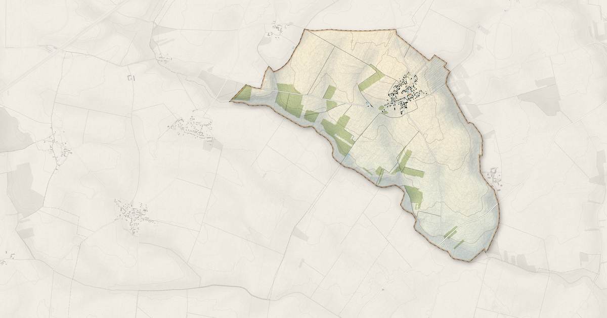 Portrait cartographique de Ermenonville-la-Petite : relief, eau, forêts, bâti et voies, calculés à partir des données de l'IGN