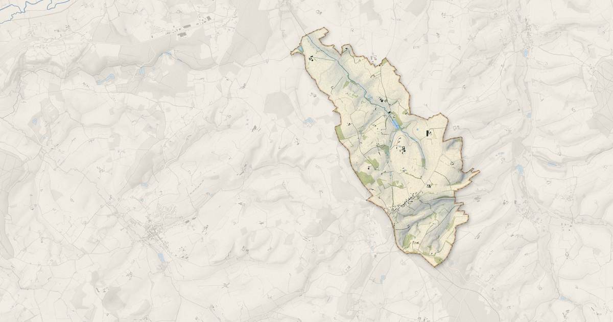 Portrait cartographique de Les Étilleux : relief, eau, forêts, bâti et voies, calculés à partir des données de l'IGN