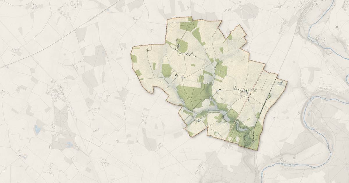 Portrait cartographique de Flacey : relief, eau, forêts, bâti et voies, calculés à partir des données de l'IGN