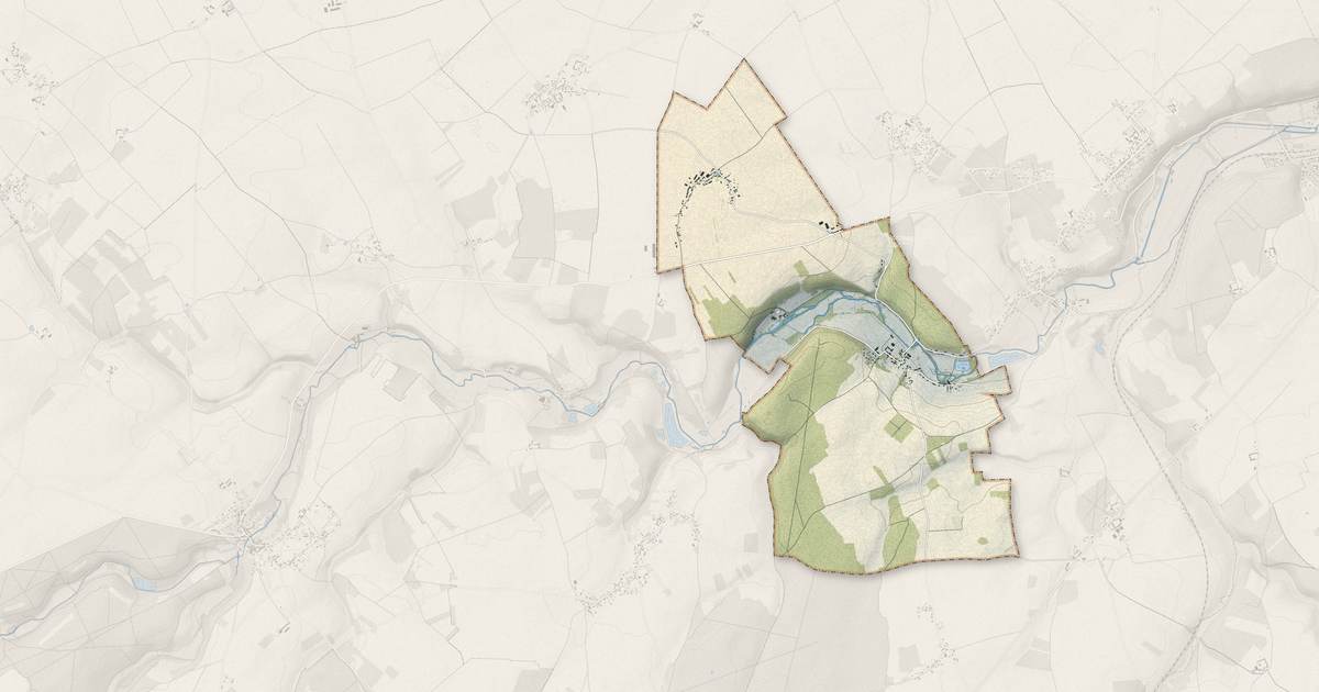 Portrait cartographique de Fontaine-les-Ribouts : relief, eau, forêts, bâti et voies, calculés à partir des données de l'IGN