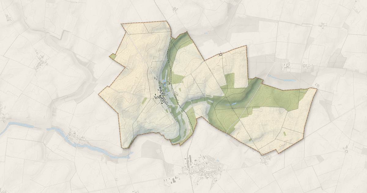 Portrait cartographique de Fontenay-sur-Conie : relief, eau, forêts, bâti et voies, calculés à partir des données de l'IGN