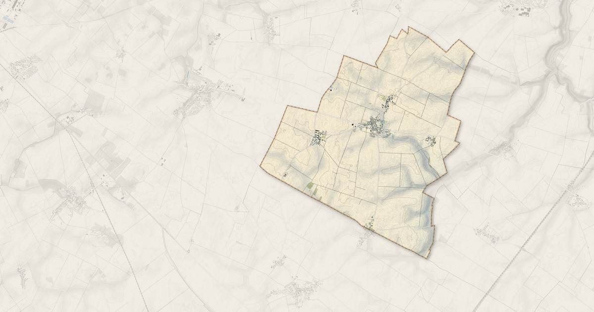 Portrait cartographique de Francourville : relief, eau, forêts, bâti et voies, calculés à partir des données de l'IGN