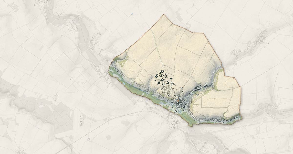 Portrait cartographique de Gallardon : relief, eau, forêts, bâti et voies, calculés à partir des données de l'IGN