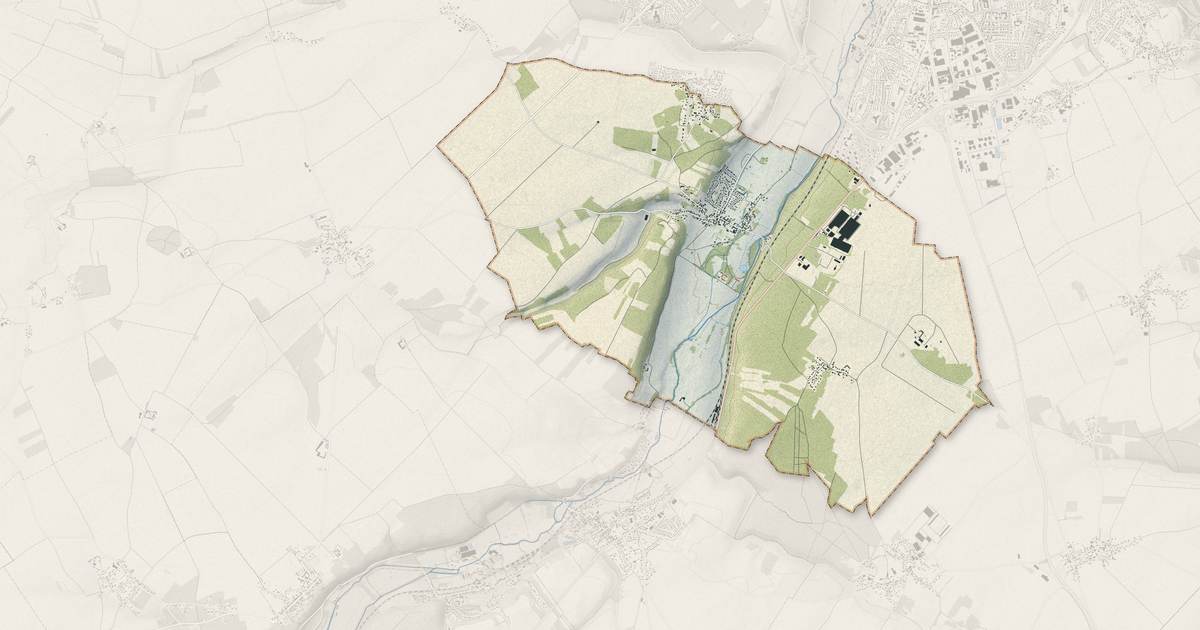 Portrait cartographique de Garnay : relief, eau, forêts, bâti et voies, calculés à partir des données de l'IGN