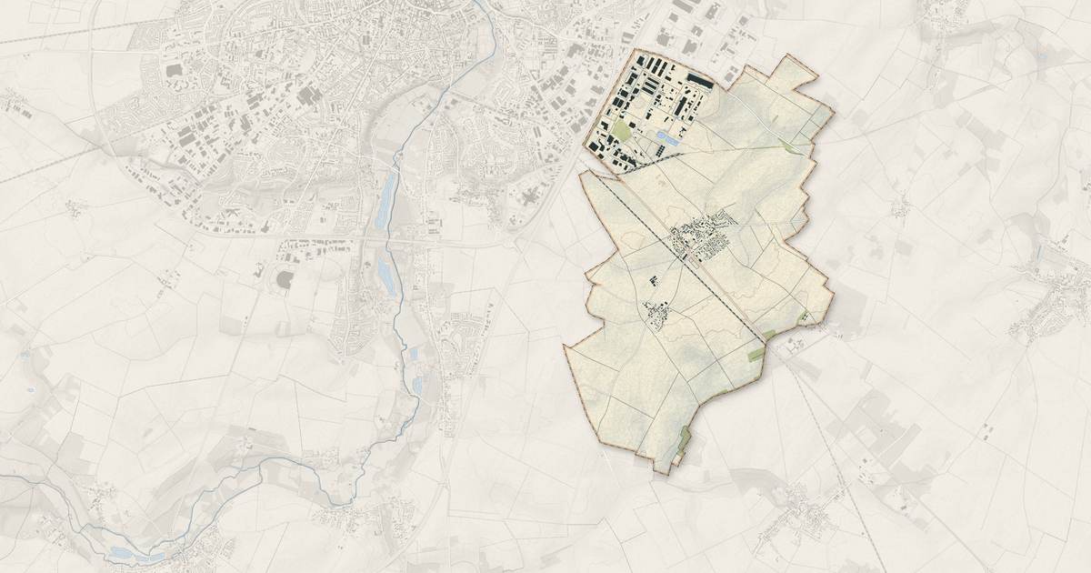 Portrait cartographique de Gellainville : relief, eau, forêts, bâti et voies, calculés à partir des données de l'IGN