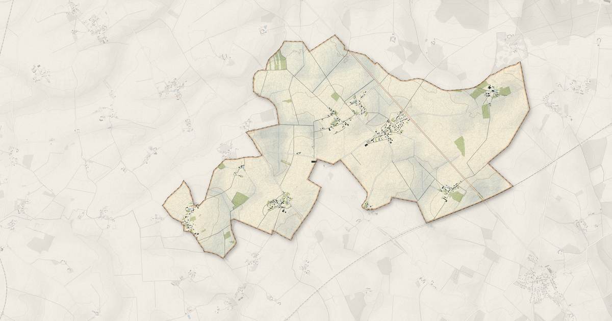 Portrait cartographique de Gohory : relief, eau, forêts, bâti et voies, calculés à partir des données de l'IGN