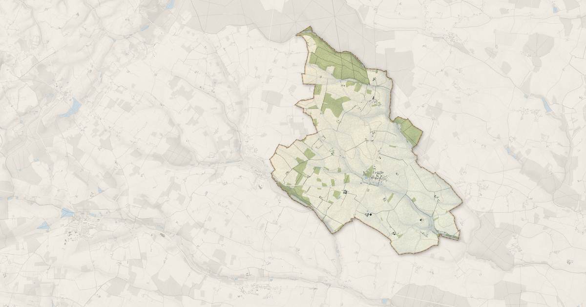 Portrait cartographique de Happonvilliers : relief, eau, forêts, bâti et voies, calculés à partir des données de l'IGN