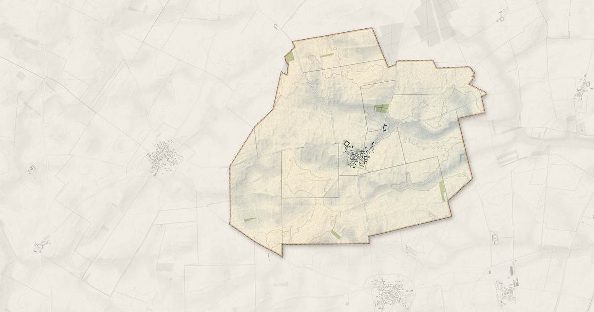 Portrait cartographique de Intréville : relief, eau, forêts, bâti et voies, calculés à partir des données de l'IGN