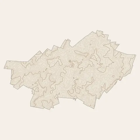 Janville-en-Beauce : courbes de niveau