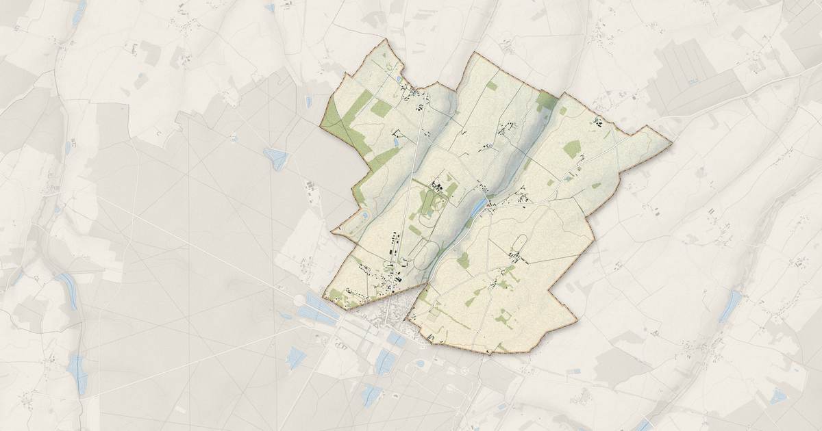 Portrait cartographique de Lamblore : relief, eau, forêts, bâti et voies, calculés à partir des données de l'IGN