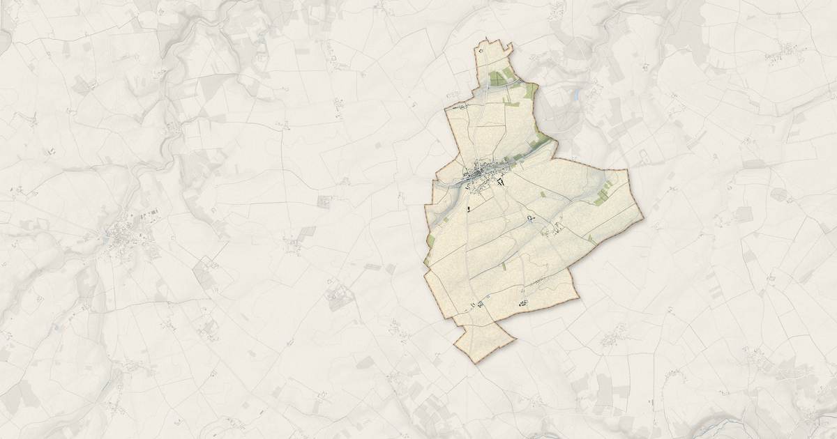 Portrait cartographique de Laons : relief, eau, forêts, bâti et voies, calculés à partir des données de l'IGN