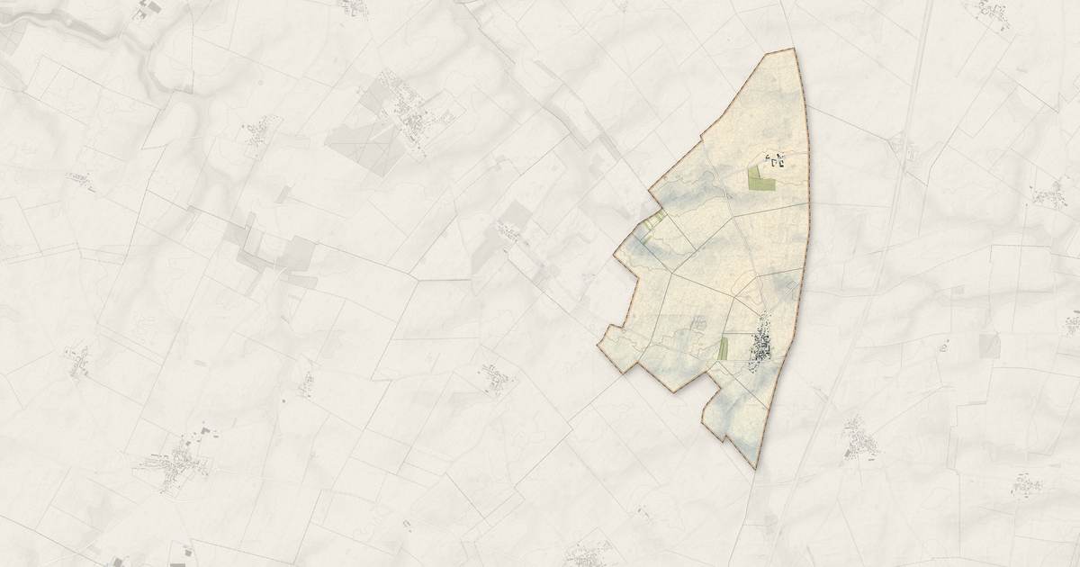 Portrait cartographique de Léthuin : relief, eau, forêts, bâti et voies, calculés à partir des données de l'IGN