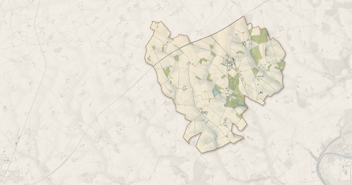 Portrait cartographique de Logron : relief, eau, forêts, bâti et voies, calculés à partir des données de l'IGN