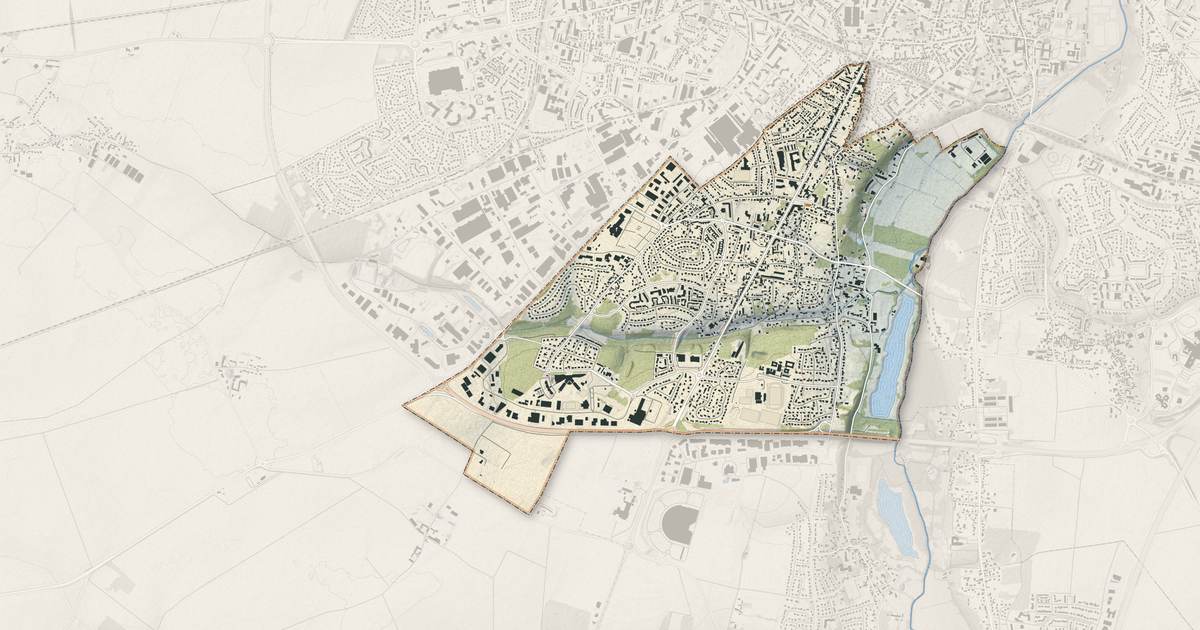Portrait cartographique de Luisant : relief, eau, forêts, bâti et voies, calculés à partir des données de l'IGN