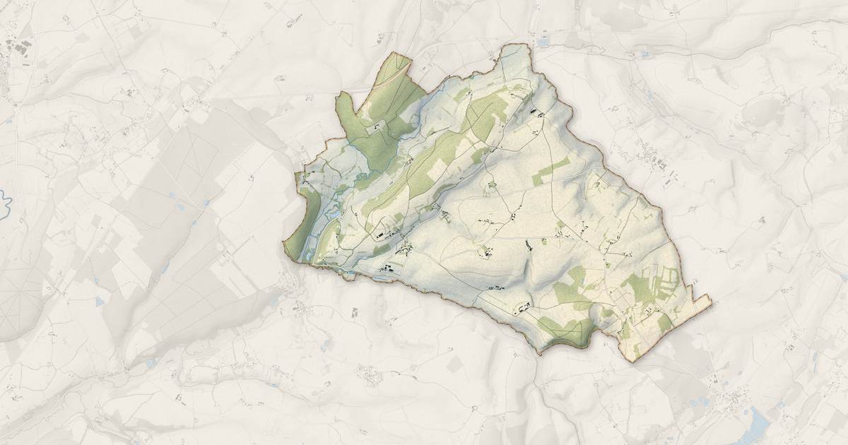 Portrait cartographique de Marolles-les-Buis : relief, eau, forêts, bâti et voies, calculés à partir des données de l'IGN