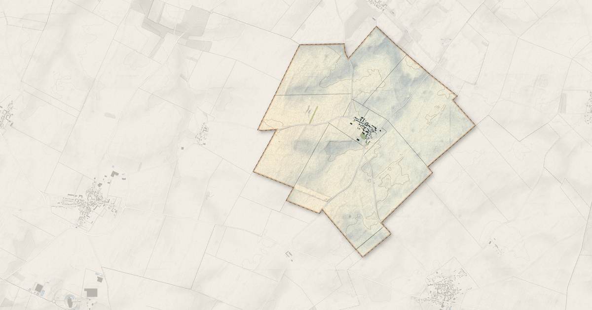 Portrait cartographique de Mondonville-Saint-Jean : relief, eau, forêts, bâti et voies, calculés à partir des données de l'IGN