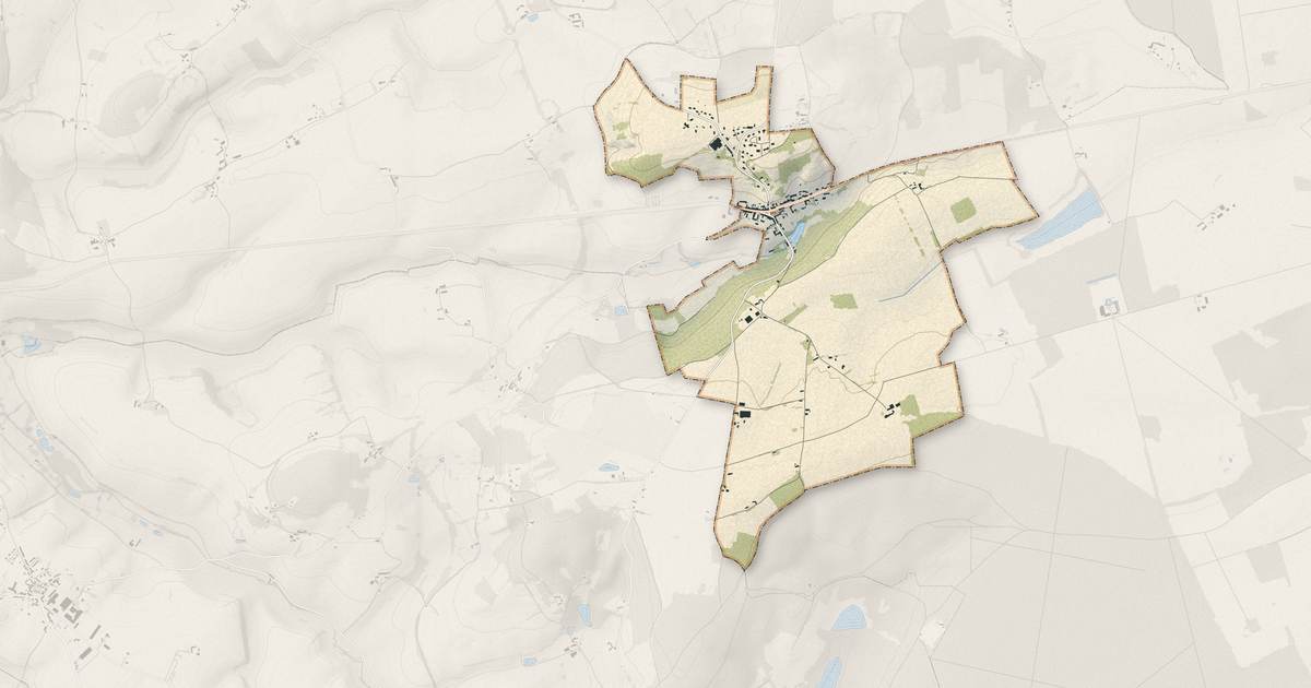 Portrait cartographique de Montlandon : relief, eau, forêts, bâti et voies, calculés à partir des données de l'IGN