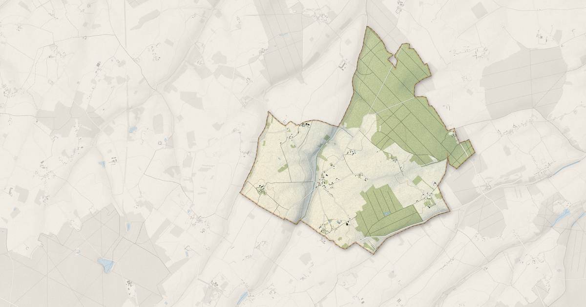 Portrait cartographique de Morvilliers : relief, eau, forêts, bâti et voies, calculés à partir des données de l'IGN