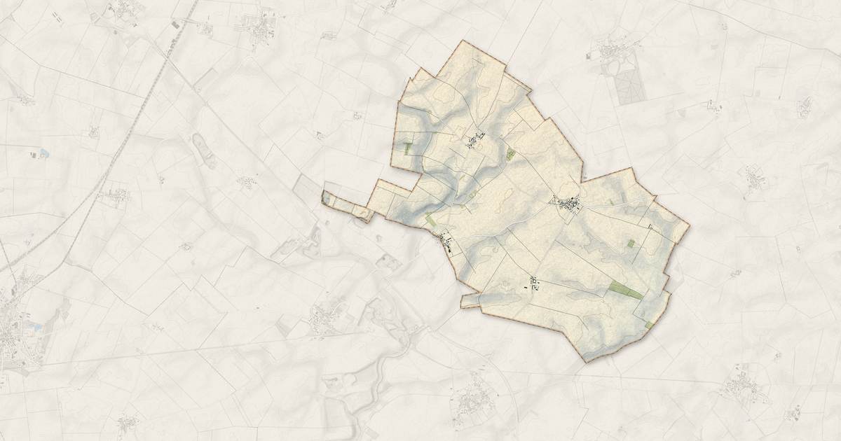 Portrait cartographique de Moutiers-en-Beauce : relief, eau, forêts, bâti et voies, calculés à partir des données de l'IGN