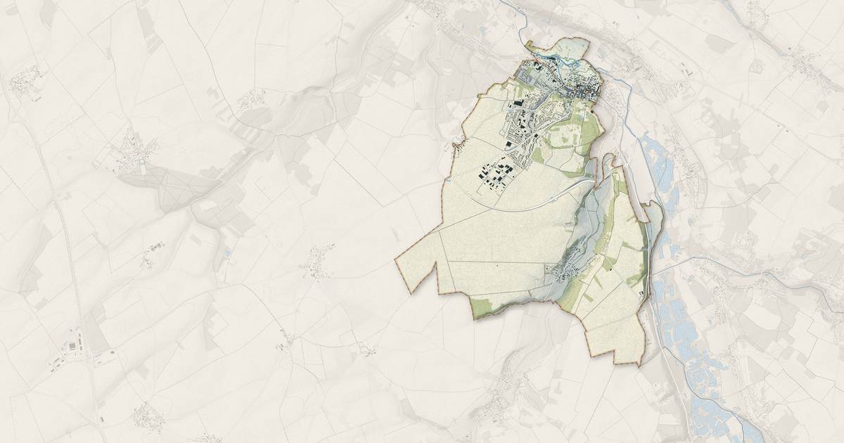 Portrait cartographique de Nogent-le-Roi : relief, eau, forêts, bâti et voies, calculés à partir des données de l'IGN