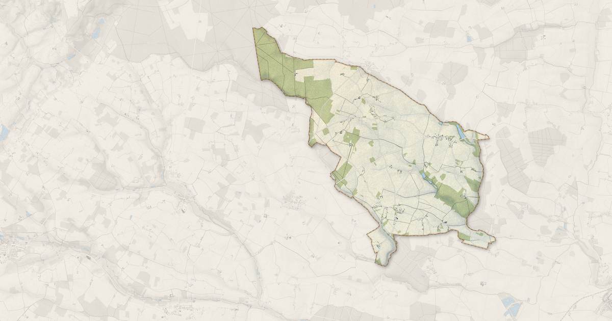 Portrait cartographique de Nonvilliers-Grandhoux : relief, eau, forêts, bâti et voies, calculés à partir des données de l'IGN